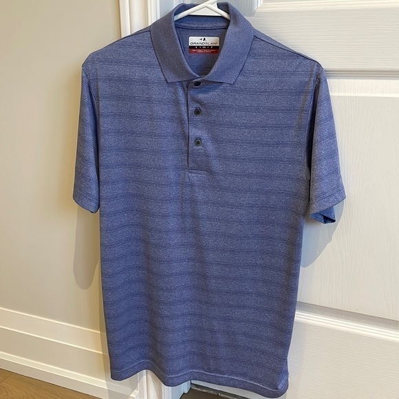 Grand Slam Mens Striped Golf Polo Shirt -S - Picture 2 of 4
